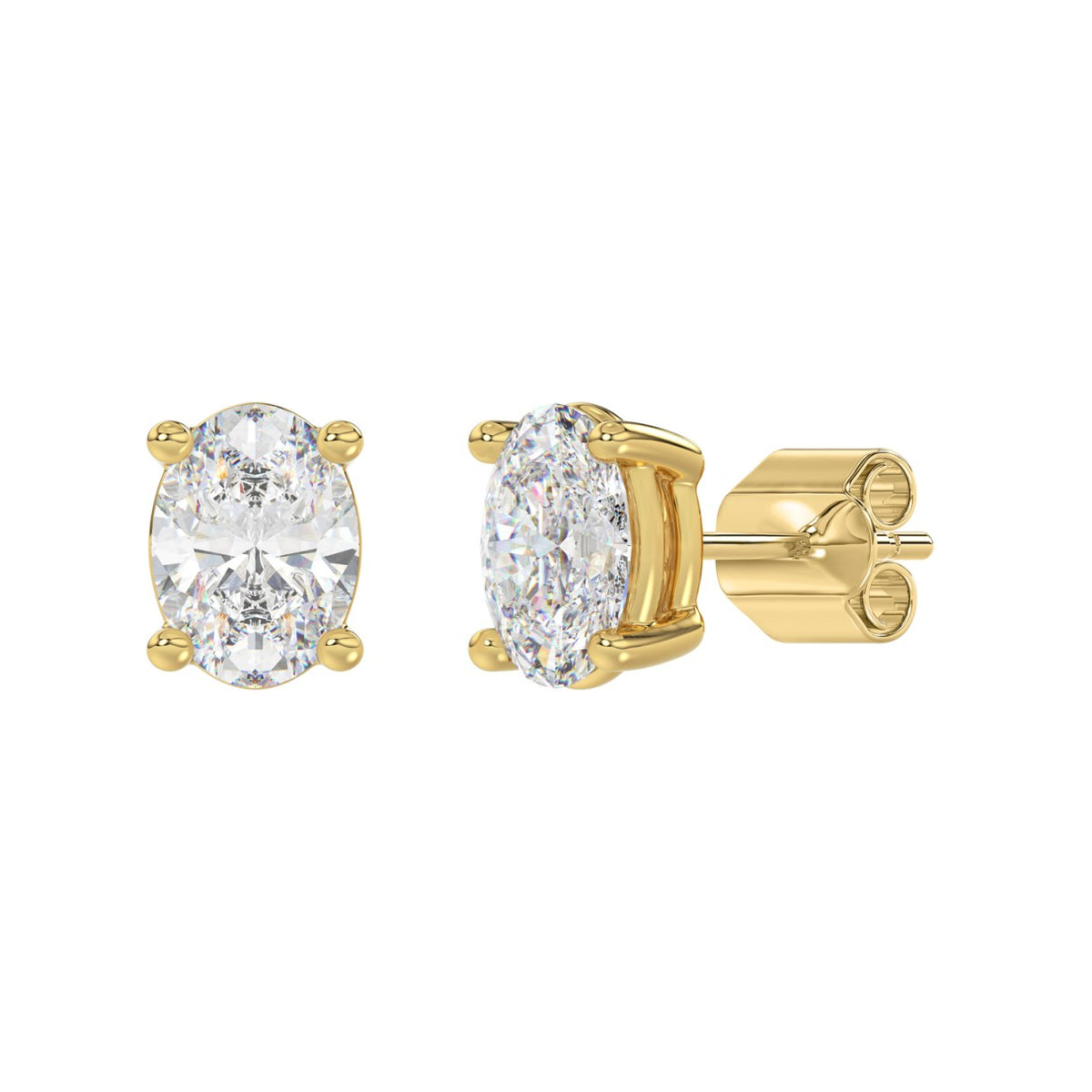 10K Yellow Gold, angled view