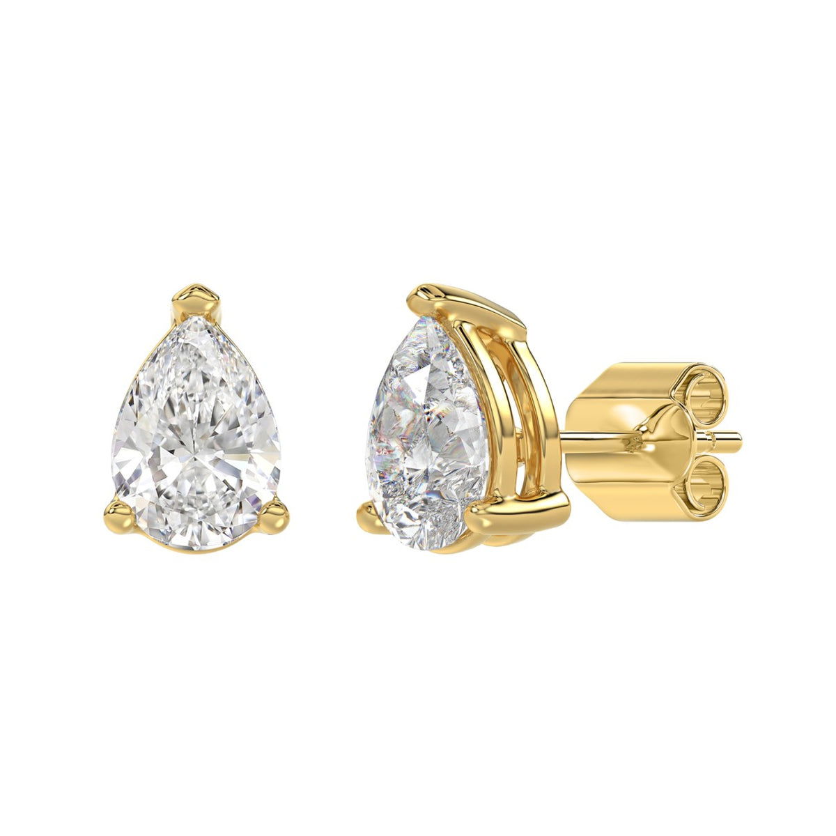 10K Yellow Gold, angled view