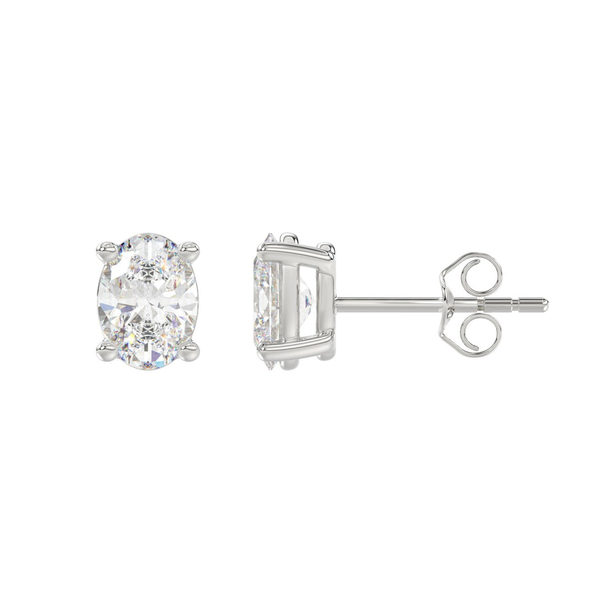 10K White Gold, flat view