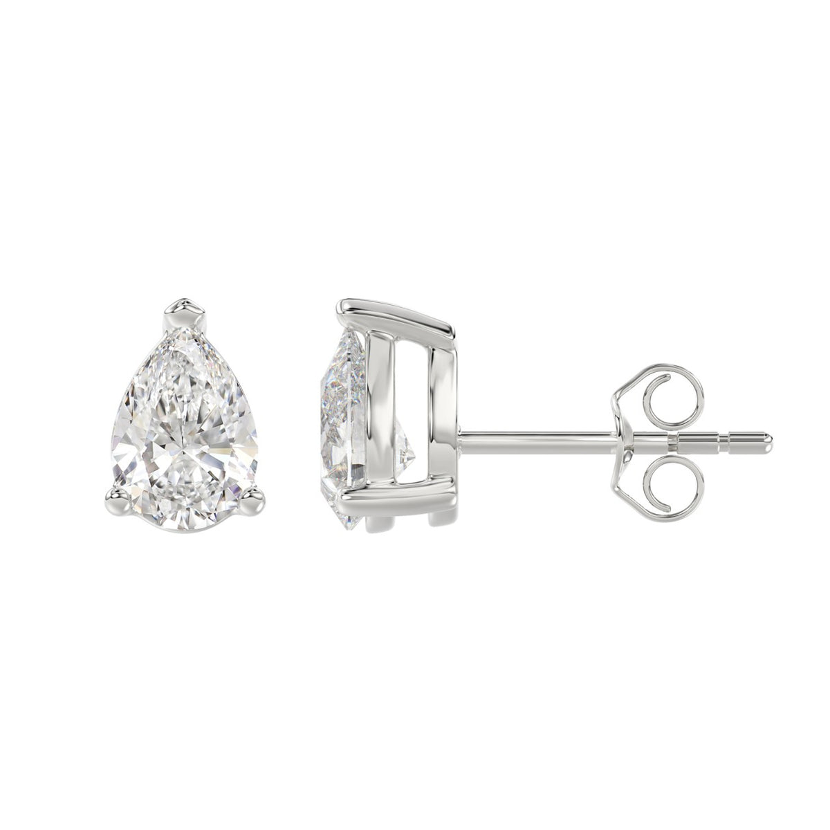 10K White Gold, flat view