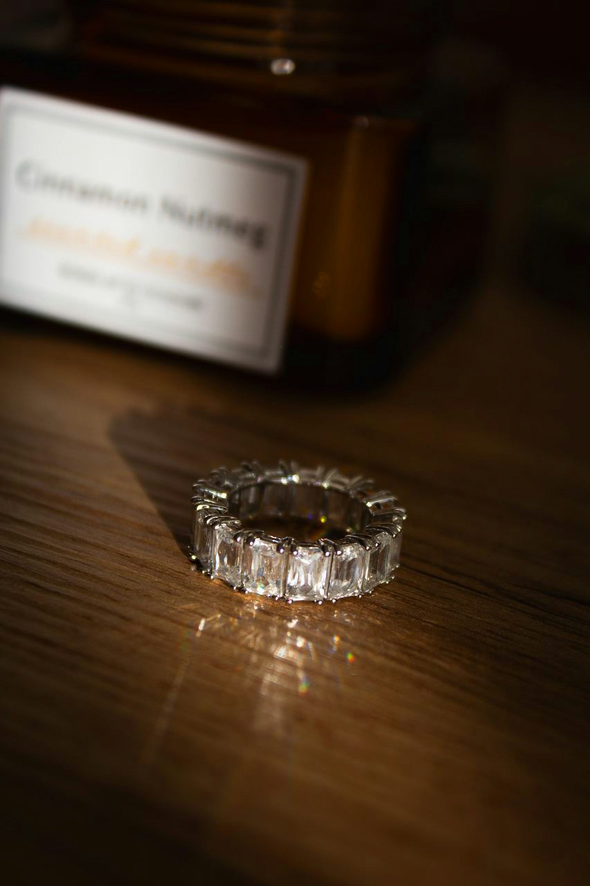 The Emerald Cut Solitaire — emerald cut lab-grown diamond ring